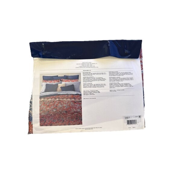 Ralph Lauren Mirabelle King Duvet Cover Terracotta - 108" x 96" NEW - Picture 3 of 3